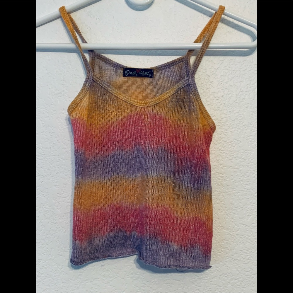 CROPPED KNIT TANK MULTICOLOR GIRLS SZ MED